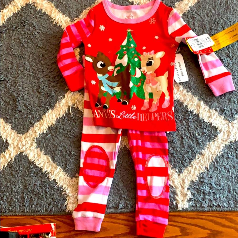 NWT Rudolph Matching Pajama Set - 12M